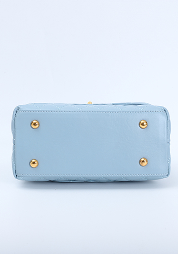 Adele Flap Mini Bag Top Handle Blue