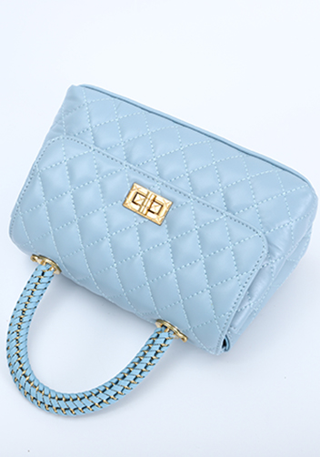 Adele Flap Mini Bag Top Handle Blue