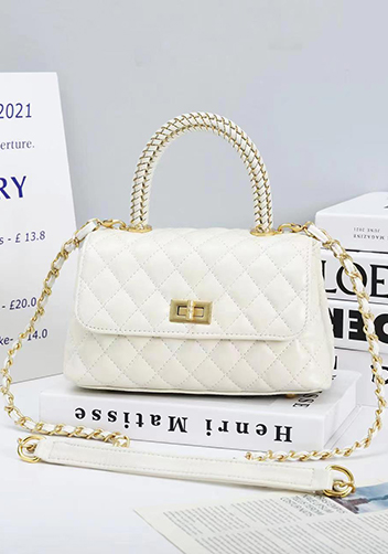 Adele Flap Mini Bag Top Handle Cream