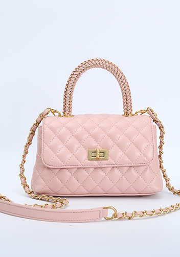 Adele Flap Mini Bag Top Handle Pink