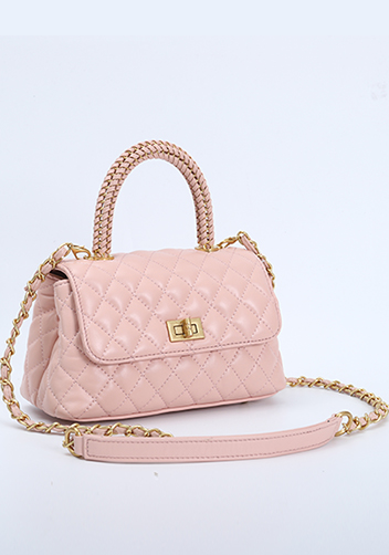 Adele Flap Mini Bag Top Handle Pink