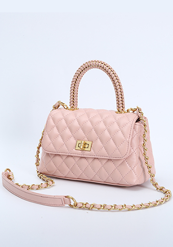 Adele Flap Mini Bag Top Handle Pink