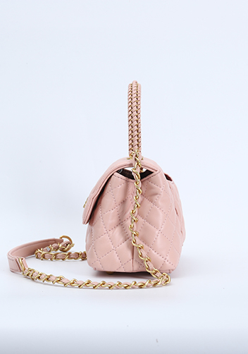 Adele Flap Mini Bag Top Handle Pink