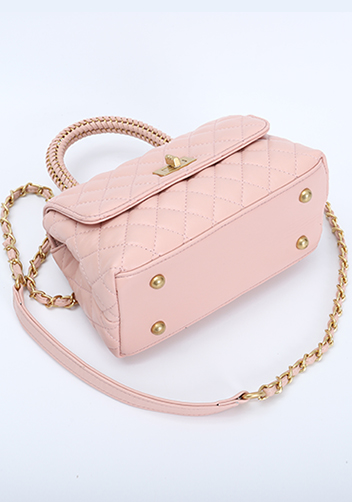 Adele Flap Mini Bag Top Handle Pink
