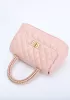 Adele Flap Mini Bag Top Handle Pink
