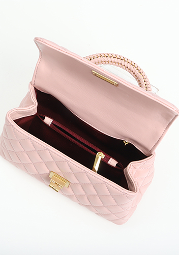 Adele Flap Mini Bag Top Handle Pink