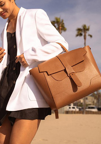 Glenda Backpack Shoulder Bag Vegan Leather Brown
