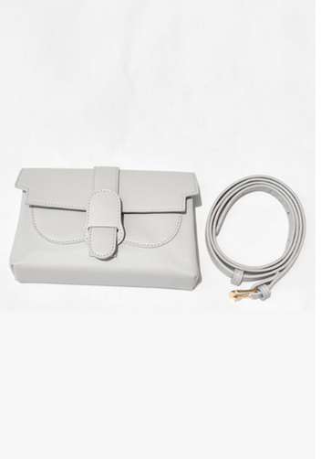 Glenda Belt Bag Vegan Leather Light Grey