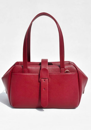 Glenda Shoulder Bag Vegan Leather Burgundy