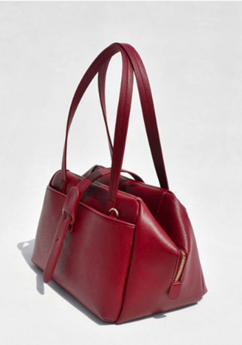 Glenda Shoulder Bag Vegan Leather Burgundy