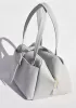 Glenda Shoulder Bag Vegan Leather Light Grey