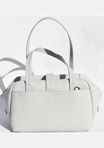 Glenda Shoulder Bag Vegan Leather Light Grey