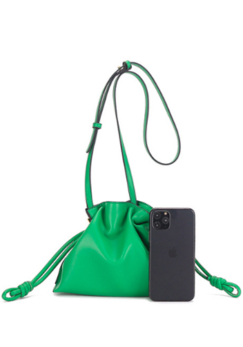 Salsa Mini Leather Clutch Green