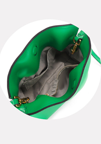 Salsa Mini Leather Clutch Green