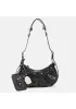 The Route 66 XS Studded Leather Shoulder Bag Black
