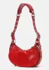 The Route 66 XS Studded Leather Shoulder Bag Red