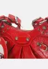 The Route 66 XS Studded Leather Shoulder Bag Red