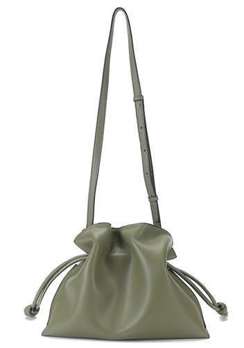 SALSA LEATHER MEDIUM CLUTCH BAG GREEN