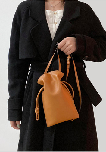 SALSA LEATHER POCKET SHOULDER BAG BROWN