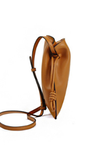 SALSA LEATHER POCKET SHOULDER BAG BROWN