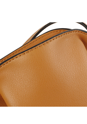 SALSA LEATHER POCKET SHOULDER BAG BROWN