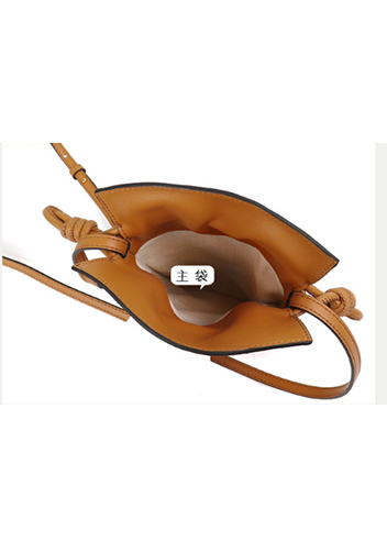 SALSA LEATHER POCKET SHOULDER BAG BROWN