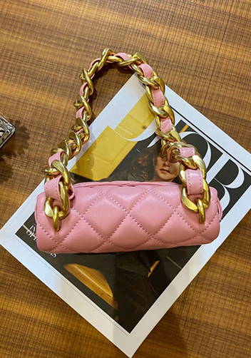 Adele Flap Mini Lambskin Chain Bag Pink