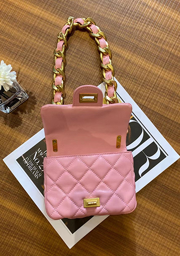 Adele Flap Mini Lambskin Chain Bag Pink