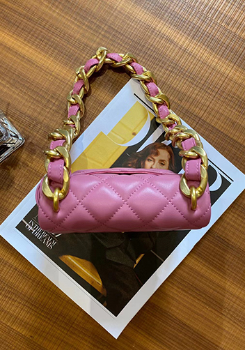 Adele Flap Mini Lambskin Chain Bag Purple