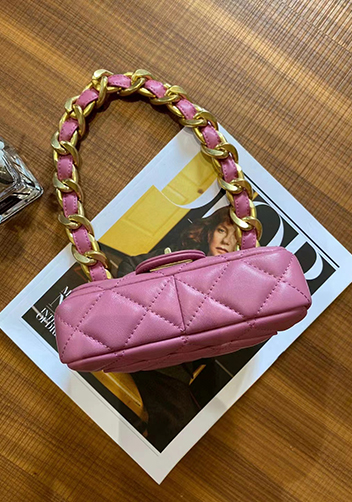 Adele Flap Mini Lambskin Chain Bag Purple