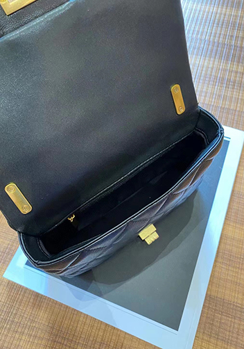 Adele Flap Small Lambskin Chain Bag Black