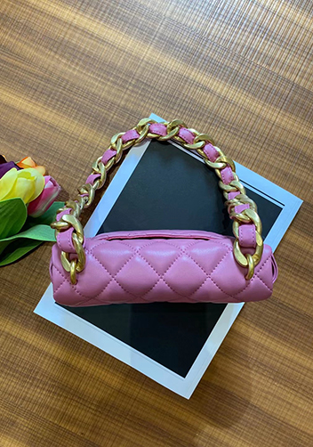 Adele Flap Small Lambskin Chain Bag Purple