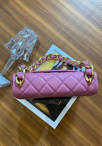 Adele Flap Medium Lambskin Chain Bag Purple