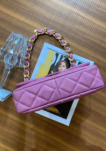 Adele Flap Medium Lambskin Chain Bag Purple