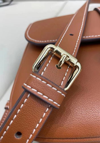 Anathema Calfskin Padlock Shoulder Bag Brown