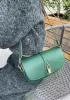 Anathema Calfskin Padlock Clutch On Strap Bag Green