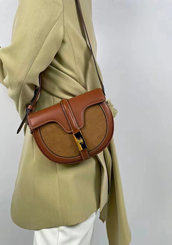 Anathema Calfskin Saddle Shoulder Bag Brown