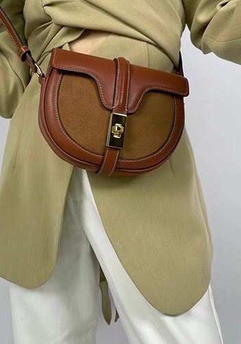 Anathema Calfskin Saddle Shoulder Bag Brown