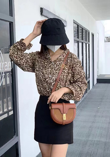 Anathema Calfskin Saddle Shoulder Bag Brown