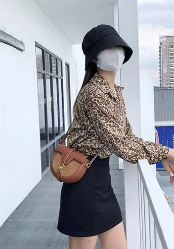 Anathema Calfskin Saddle Shoulder Bag Brown