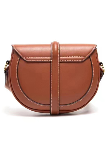 Anathema Calfskin Saddle Shoulder Bag Brown