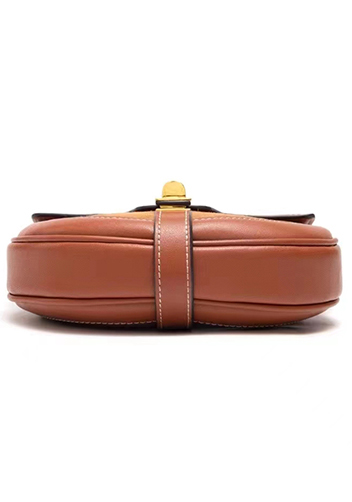 Anathema Calfskin Saddle Shoulder Bag Brown