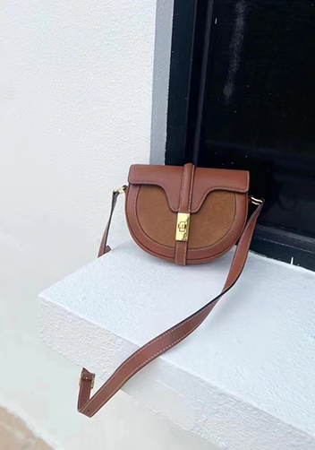 Anathema Calfskin Saddle Shoulder Bag Brown