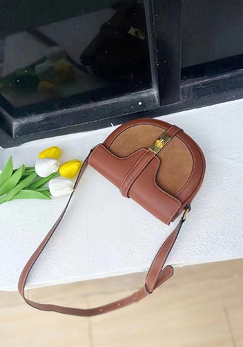 Anathema Calfskin Saddle Shoulder Bag Brown