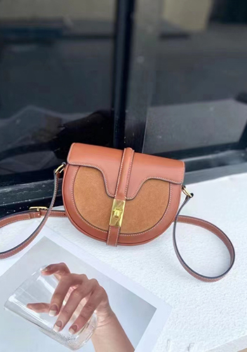 Anathema Calfskin Saddle Shoulder Bag Brown