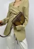 Anathema Calfskin Saddle Shoulder Bag Choco