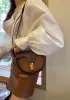 Anathema Calfskin Saddle Shoulder Bag Choco