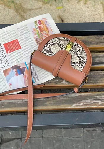 Anathema Calfskin Saddle Shoulder Bag Snake
