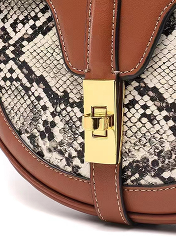 Anathema Calfskin Saddle Shoulder Bag Snake