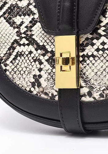 Anathema Calfskin Saddle Shoulder Bag Black